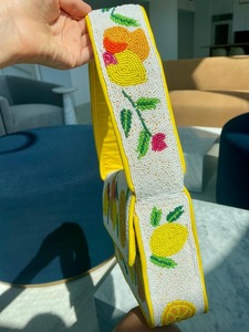 Sac à main coréen en perles de bois, fait main, tissé, avec poignée supérieure, tendance créative, ajouré, pour les loisirs, les vacances et la plage, très prisé - Product Image 5