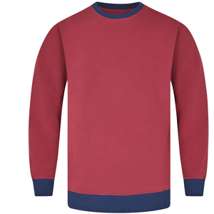 Sudadera de lana de algodón de rizo francés de invierno para hombre personalizada 300-500 GSM cuello redondo sólido hombro caído bordado ropa de calle - Product Image 1