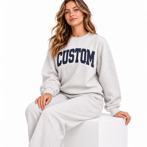 OEM Custom Logo High Quality Solid Embroidered Cotton Mock Neck <b>Sweatshirt</b> Pilates <b>Yoga</b> Women Oversized Mockneck <b>Sweatshirt</b> - Product Image 3