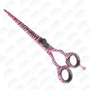 Ciseaux de coiffure pour la mise en forme des cheveux, 5,5 pouces, blanc rose zèbre, ciseaux de barbier, cadeau idéal - Product Image 6