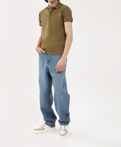 Polo pour hommes de couleur unie en gros – Personnalisable, respirant, en coton anti-boulochage, haute qualité, grandes tailles, tricoté uni - Product Image 4