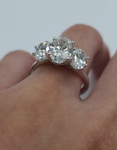 3.10 CT Lab Grown <b>Diamond</b> <b>Ring</b> in 18K Solid Gold | IGI Certified Luxury Engagement Wedding <b>Ring</b> | Gold Plated Bridal Jewelry - Product Image 4