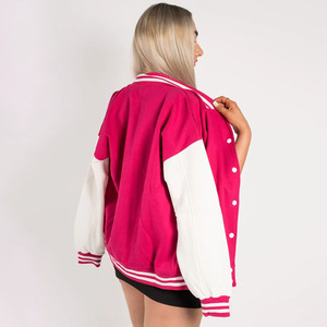 Factory Direct High Quality Custom Embroidered Women's Quilted Cotton Varsity Jackets Fashionable Sports <b>Coats</b> <b>Long</b> Breathable - Product Image 5