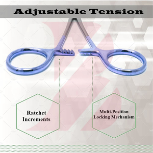 Pinzas Hemostáticas Cruzadas con Mordazas Dentadas Longitudinales de Acero Inoxidable Premium, Instrumentos Quirúrgicos Manuales de la Mejor Calidad para Hospital, Tipo Kelly - Product Image 4