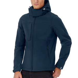 Chaqueta Softshell Negra para Hombre con Capucha, Bolsillos con Cremallera, Impermeable, Cortavientos, Transpirable, para Invierno y Actividades al Aire Libre, Corte Ajustado - Product Image 5