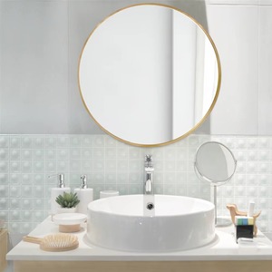 Modern Round <b>Wall</b> <b>Mirror</b> With Slim Gold Metal Frame Decorative Hanging <b>Mirror</b> <b>for</b> <b>Bathroom</b> Bedroom Living Room From REHMAN CRAFT - Product Image 6