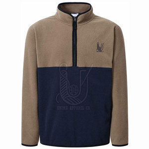 Veste polaire décontractée pour homme de haute qualité, prix de gros personnalisé, service OEM, col montant, logo sur le devant, séchage rapide, respirante - Product Image 1