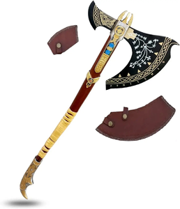 Lames Histoïques Industrielles : Tomahawks en Acier à Haute Teneur en Carbone, Manche en Acier, Style Barbu, Outil de Survie pour Usage Extérieur, Décoratif Viking - Product Image 1