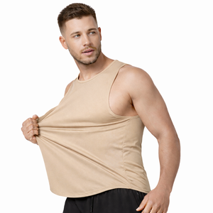 Débardeur de fitness pour hommes |   Débardeur de sport en polyester sans manches |   Entraînement sportif à séchage rapide |   Personnalisation OEM - Product Image 5