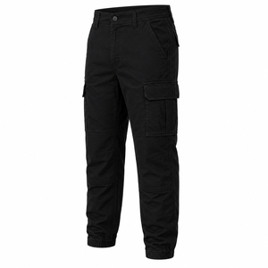 Wholesale <b>Men</b> <b>Cargo</b> Pants Elastic Cuff <b>Jogger</b> Trousers Casual Workwear Pants Solid Color Custom <b>Mens</b> <b>Cargo</b> <b>Jogger</b> Trousers - Product Image 5