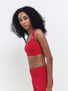 Sujetador deportivo de alta sujeción con espalda cruzada para mujer - Ajuste perfecto, color liso, transpirable, de secado rápido, nailon/elástico, tallas S-XL para yoga y deportes en casa - Product Image 5