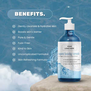 Auqa <b>Liquid</b> Nourishing Refreshing Whitening Moisturizing Natural Organic Deep Cleaning Body Wash for Women Private Label White - Product Image 2