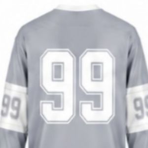 Maillot de hockey sur glace gris clair pour hommes, manches longues, polyester, chemise d'équipe athlétique, vêtements de sport pour l'entraînement - Product Image 4