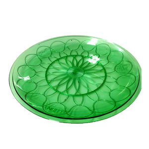 Bandejas de Plástico Azules y Verdes con Diseño Floral, Forma Redonda, Plato para Servir, Material PS - Product Image 3