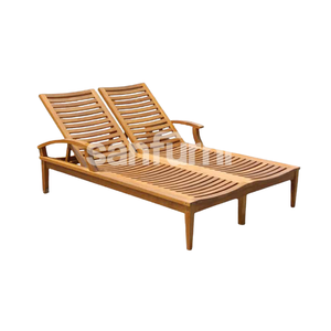 Banc de jardin en teck pour l'extérieur, 2 places, design contemporain, résistant aux intempéries, meubles de jardin - Product Image 1