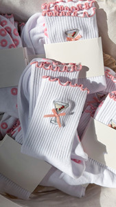 Calcetines de Pilates Personalizados con Diseño de Lazo Jacquard y Volantes, Calcetines de Yoga Antideslizantes para Mujer, Hechos en Vietnam, Venta al Por Mayor - Product Image 2
