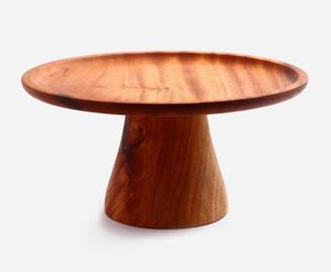 Soporte decorativo para pasteles de madera de tres niveles, bandeja redonda para servir postres - Product Image 6