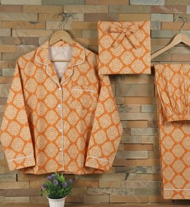 Pyjama en coton pour femmes, imprimé à la main, de qualité supérieure, doux et respirant, vente en gros en Inde - Product Image 6
