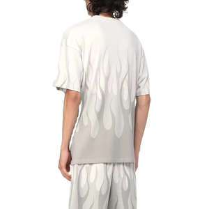 ชุดเซ็ตเสื้อเชิ้ตและกางเกงขาสั้นสไตล์สตรีทแวร์ ฮิปฮอป ลำลอง ใส่สบาย ระบายอากาศดี ลายเรียบ ทอจากผ้าฝ้าย 100% คุณภาพดีที่สุด สำหรับผู้ชาย OEM 2 ชิ้น - Product Image 2