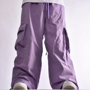 Surdimensionné Double Baggy Ski Pantalon Imperméable Intérieur Chaud Polaire Bande Réfléchissante avec Hommes Ski Baggy Pantalon - Product Image 1