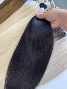 ต่อผมมนุษย์ดิบเวียดนามจมน้ำจมน้ำตายแบบคู่คุณภาพสูงสีอ่อนตรงธรรมชาติ - Product Image 3