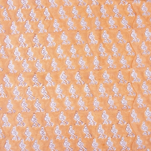 Handmade Printed Cotton Quilt Orange Kantha Stitching Traditional Pattern All-Season Home Use - Product Image 3