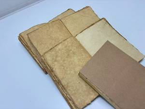 Carnets en papier kraft faits à la main avec des pages à bords festonnés de style vintage, 6x8 pouces, carnets rustiques pour écrire, dessiner et faire des travaux manuels - Product Image 2