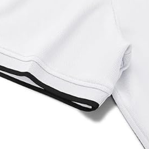 Polo pour homme blanc à col zippé, ourlet fendu, manches courtes, décontracté, professionnel, respirant, pour le golf - Product Image 4