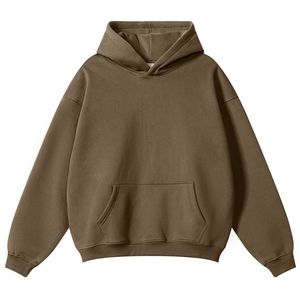 Wholesale 100% Cotton <b>Blank</b> Thick Fleece Heavy <b>Weight</b> Oversized Custom Print Logo Men's Hoodies & Sweatshirts - Product Image 2
