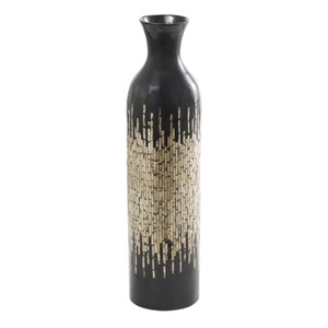 Vase de luxe irisé en nacre, fait main, incrusté de coquillages, pot de fleurs pour décoration d'hôtel et de mariage - Product Image 1