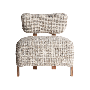 Sillón Escandinavo de Teca Premium, Sillón Acolchado con Tela de Textura Suave, Asiento Profundo, Muebles Residenciales de Lujo - Product Image 3