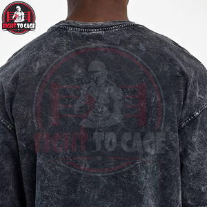 T-shirts décontractés pour hommes, à manches courtes, en tissu respirant et confortable, style délavé, pour usage quotidien, vente en gros, prix abordable - Product Image 4