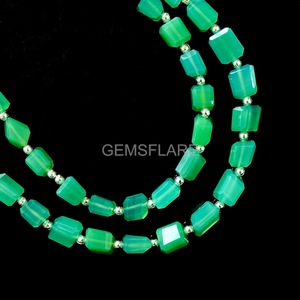 Natural Chrysoprase Faceted Tumble Gemstone Beads Wholesale Chrysoprase Loose Nuggets Beads 5x7-6x8MM 8 Inch For Jewelry Making - Product Image 4