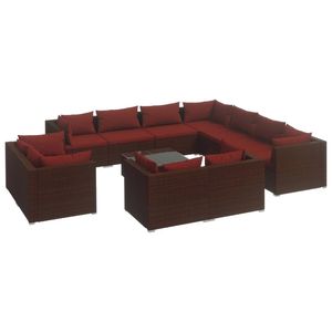 Conjunto de Muebles de Jardín en Color Marrón y Rojo Canela - Product Image 2