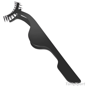 แหนบสแตนเลสสีดำปลายแหลมสำหรับต่อขนตาปลอมและใช้กับมาสคาร่า - Product Image 2