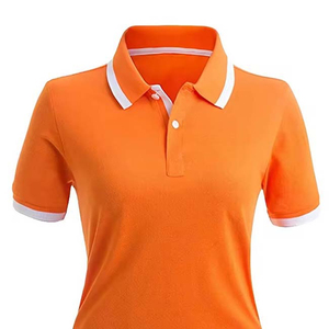 Chemises polo pour femmes, coupe ajustée, nouvelle conception OEM, manches courtes, boutons, coton respirant, couleur unie, été - Product Image 5