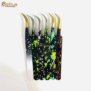แหนบดัดขนตาโค้งสีสันสดใสระดับพรีเมียมสำหรับมืออาชีพจาก Bellus International ปลายทองเรียบเนียน ผลิตจากสแตนเลสสตีล - Product Image 4
