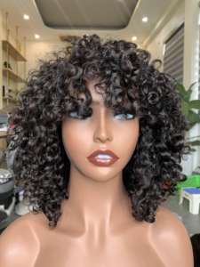 Cabello humano real de Vietnam Factory 8-32 pulgadas Remy Virgin Hair Spring Curly Lace Front Peluca con trama única de color natural - Product Image 6