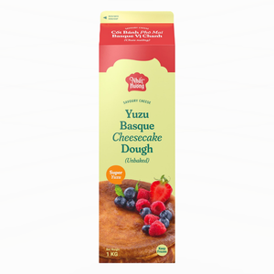 Fournisseur en gros de pâte à cheesecake basque au yuzu non cuite, sans produits laitiers, 1KG, HALAL, pour boulangeries, OEM/ODM, expédition mondiale - Product Image 1