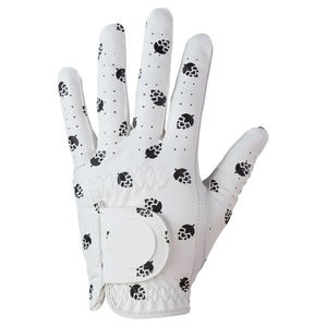 Tour Quality Leather Golf Gloves with Adjustable <b>Velcro</b> Wrist <b>Strap</b> High Grip Full Finger Golf Gloves - Product Image 5