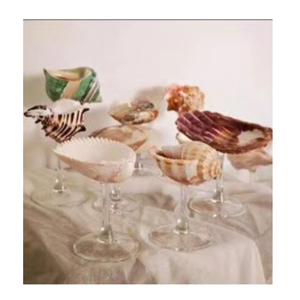 แก้วค็อกเทลคริสตัลแก้วทำมือทันสมัย ดีไซน์รูปทรงเปลือกหอยสุดพิเศษ สำหรับใช้ในงานปาร์ตี้ - Product Image 4
