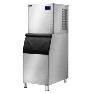 Macchina per il Ghiaccio Industriale in Acciaio Inox da 265 libbre, Produzione 550 libbre/24H, Stoccaggio Ghiaccio 24H - Product Image 1