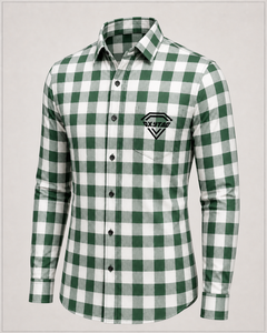 Camisa a Cuadros Verde Premium para Hombre, Manga Larga, Franela de Algodón, Camisas a Cuadros Casuales, Fabricante de Ropa de Marca Personalizada - Product Image 3