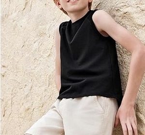 Athletic Tank Tops Shirts Sleeveless Muscle Shirts for Kids Activewear Lightweight Quick Dry Jogging Wear Kids Vest <b>Singlets</b> - Product Image 2