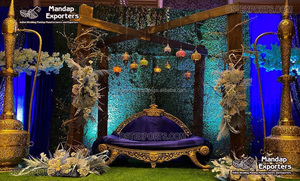 Sofá DE BODA vibrante y colorido, sofá de escenario Mehndi, Loveseat, novia, novio, mariposa especial, boda dorada asequible, Australia - Product Image 6