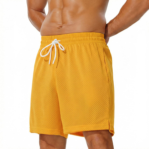 Pantalones Cortos de Malla Modernos para Hombre, Transpirables, de Color Sólido, Talla Personalizada, para Verano - Product Image 1