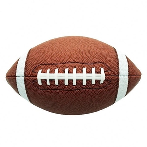 Ballon de rugby en cuir PU de haute qualité, cousu à la machine, pour entraînement et match, logo personnalisé, équipement sportif, vente en gros OEM - Product Image 1
