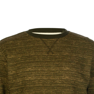 Pull en tricot à col rond pour homme, couleur unie, décontracté, coupe classique, manches longues, vert olive - Product Image 4