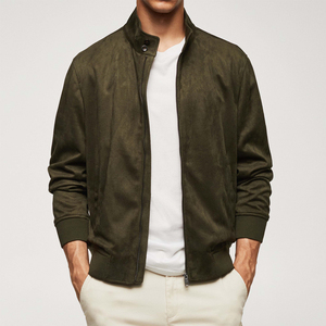 Veste bomber pour homme en satin de soie, couleur unie, élégante, pour le sport et la mode streetwear, vêtements d'extérieur - Product Image 2