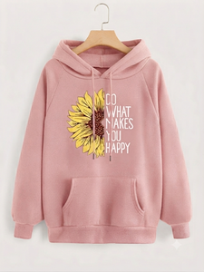 Sudadera con Capucha para Mujer, Invierno, Casual, Diseño Sólido, Tejido de Felpa, Poliéster/Algodón, Transpirable, Secado Rápido, Antiencogimiento, Sin Forro - Product Image 5